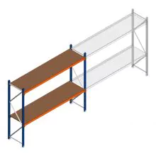 Grootvakstelling Kimer 1750x2250x600 mm (hxbxd) 2 niveaus beginsectie met voorgemonteerde frames