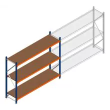 Grootvakstelling Kimer 1750x2250x600 mm (hxbxd) 3 niveaus beginsectie met voorgemonteerde frames