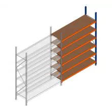 Grootvakstelling Kimer 2250x1500x600 mm (hxbxd) 6 niveaus aanbouwsectie