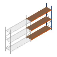 Grootvakstelling Kimer 2250x2250x600 mm (hxbxd) 3 niveaus aanbouwsectie met voorgemonteerde frames