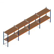 Voordeelrij grootvakstelling Kimer 1750x6250x800 mm (hxbxd) 2 niveaus met voorgemonteerde frames