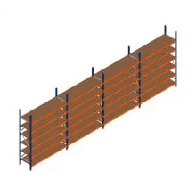 Voordeelrij grootvakstelling Kimer 2250x6250x600 mm (hxbxd) 6 niveaus met voorgemonteerde frames