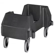 Kunststof koppelbare dolly voor Slim Jim afvalbak, voor 60 en 87ltr kleur zwart.