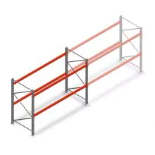 Palletstelling AR T2 2000x2700x1100mm (hxbxd) 2 niveaus 2844kg/niv beginsectie met voorgemonteerde frames