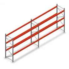 Combideal palletstelling AR T2 3000x7440x1100 mm (hxbxd) 3 niveaus 2252kg/niv