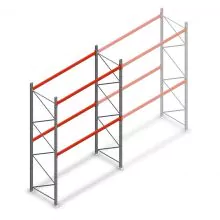 Palletstelling AR T2 4000x2700x1100mm (hxbxd) 2 niveaus 2844kg/niv beginsectie met voorgemonteerde frames