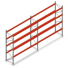 Combideal palletstelling AR T2 4000x6840x1100 mm (hxbxd) 4 niveaus 2415kg/niv met voorgemonteerde frames