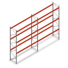 Combideal palletstelling AR T2 5000x6840x1100 mm (hxbxd) 3 niveaus 2415kg/niv met voorgemonteerde frames