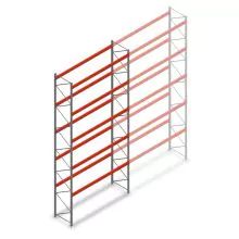 Palletstelling AR T2 8000x3600x1100mm (hxbxd) 5 niveaus 3004kg/niv L2 beginsectie
