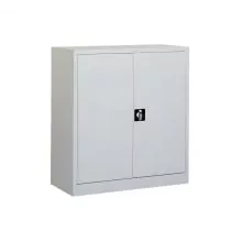 Afsluitbare metalen draaideurkast, magazijnkast 1000x800x380 mm (hxbxd) grijs