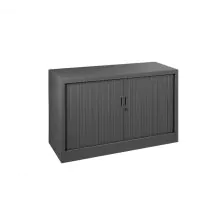 Afsluitbare roldeurkast 690x1200x430 mm (hxbxd) 1 niveau zwart