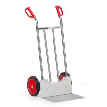 Aluminium steekwagen 150 kg 1150 mm met rubberbanden, extra grote schep