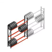 Bandenstelling grootvak AR 2250x2010x400 mm (hxbxd) 3 niveaus beginsectie