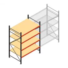 Grootvakstelling AR 2000x1610x1000 mm (hxbxd) 4 niveaus antraciet beginsectie