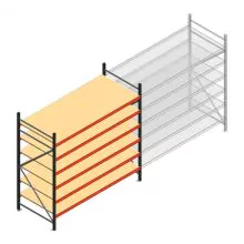 Grootvakstelling AR 2000x2700x900 mm (hxbxd) 6 niveaus antraciet beginsectie