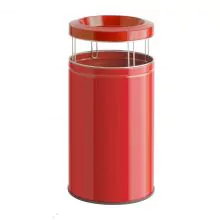 Big Ash as-papierbak Wesco 120 liter rood
