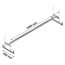 Confectiestang niveau Medium Duty 1000x300 mm (bxd)