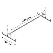 Confectiestang niveau Medium Duty 1000x500 mm (bxd)