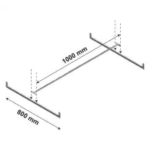 Confectiestang niveau Medium Duty 1000x800 mm (bxd)