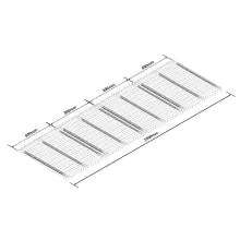 Draadroosterlegborden niveau voor 3600mm palletstelling