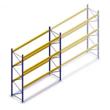 Gebruikte Esmena palletstelling 4100x3600x1100mm (hxbxd) 3 niveaus beginsectie
