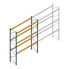 Gebruikte Esmena palletstelling 5000x3600x1100mm (hxbxd) 3 niveaus beginsectie