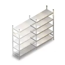 Gebruikte legbordstelling Schafer R3000 2300x1280x800 mm (hxbxd) 5 niveaus aanbouwsectie