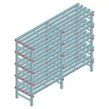Kunststof stelling REA Euro 1450x1800x500 mm (hxbxd) 5 niveaus