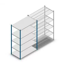 Legbordstelling Medium Duty 2000x1300x700mm (hxbxd) 5 niveaus blauw beginsectie