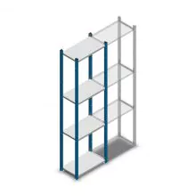 Legbordstelling Medium Duty 2000x550x300mm (hxbxd) 4 niveaus blauw beginsectie