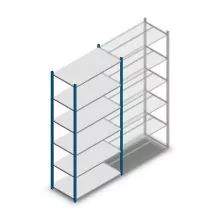 Legbordstelling Medium Duty 2000x1000x500mm (hxbxd) 6 niveaus blauw beginsectie