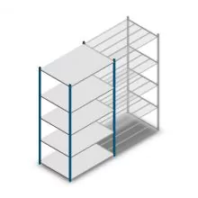 Legbordstelling Medium Duty 2200x1150x800mm (hxbxd) 5 niveaus blauw beginsectie