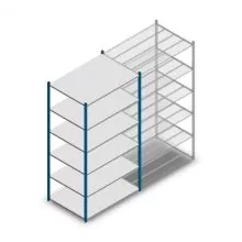 Legbordstelling Medium Duty 2200x1150x800mm (hxbxd) 6 niveaus blauw beginsectie