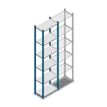 Legbordstelling Medium Duty 2200x550x300mm (hxbxd) 6 niveaus blauw beginsectie