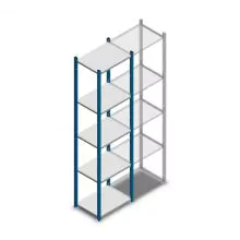 Legbordstelling Medium Duty 2200x550x400mm (hxbxd) 5 niveaus blauw beginsectie