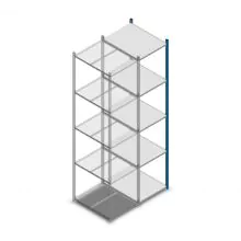 Legbordstelling Medium Duty 2500x550x700mm (hxbxd) 5 niveaus blauw aanbouwsectie