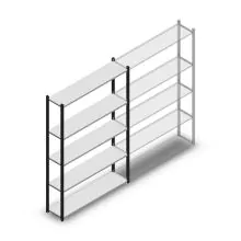 Legbordstelling Medium Duty 2000x1300x300mm (hxbxd) 5 niveaus antraciet beginsectie