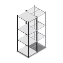Legbordstelling Medium Duty 2000x550x700mm (hxbxd) 4 niveaus antraciet beginsectie