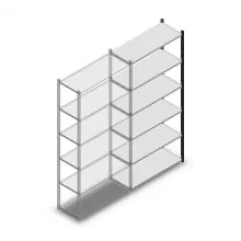 Legbordstelling Medium Duty 2200x1000x400mm (hxbxd) 6 niveaus antraciet aanbouwsectie