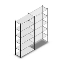 Legbordstelling Medium Duty 2000x1000x400mm (hxbxd) 6 niveaus antraciet beginsectie