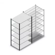 Legbordstelling Medium Duty 2200x1150x800mm (hxbxd) 6 niveaus antraciet beginsectie