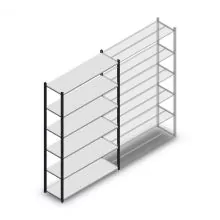 Legbordstelling Medium Duty 2000x850x400mm (hxbxd) 6 niveaus antraciet beginsectie