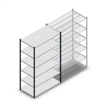 Legbordstelling Medium Duty 2000x850x700mm (hxbxd) 6 niveaus antraciet beginsectie