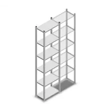 Legbordstelling Light Duty 2000x550x300mm (hxbxd) 6 niveaus beginsectie