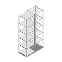 Legbordstelling Light Duty 2000x550x500mm (hxbxd) 6 niveaus beginsectie