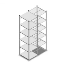 Legbordstelling Light Duty 2000x550x600mm (hxbxd) 6 niveaus beginsectie