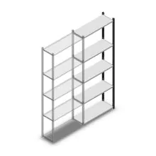 Legbordstelling Medium Duty 2200x850x300mm (hxbxd) 5 niveaus antraciet aanbouwsectie