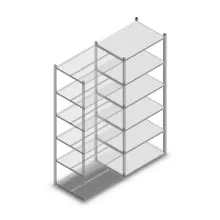 Legbordstelling Light Duty 2000x850x600mm (hxbxd) 6 niveaus aanbouwsectie