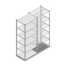 Legbordstelling Light Duty 2000x850x600mm (hxbxd) 6 niveaus beginsectie