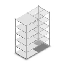 Legbordstelling Light Duty 2000x850x800mm (hxbxd) 6 niveaus beginsectie